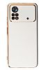 Eiroo Borderline Xiaomi Poco X4 Pro 5G Kamera Korumal Beyaz Silikon Klf