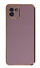 Eiroo Borderline Samsung Galaxy A03 Kamera Korumal Mor Silikon Klf