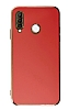 Eiroo Borderline Huawei P30 Lite Kamera Korumalı Kırmızı Silikon Kılıf