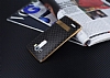 Eiroo Boss Fit LG G4 Deri Grnml Siyah Silikon Klf - Resim 2