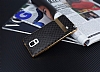 Eiroo Boss Fit Samsung Galaxy Note 4 Deri Grnml Siyah Silikon Klf - Resim: 2