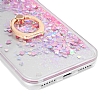 Eiroo Bright iPhone 11 Pro Max Sulu Simli Rose Gold Silikon Kılıf - Resim: 2