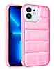 Eiroo Bubble Color iPhone 12 Pembe Silikon Klf