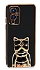 Eiroo Bulldog OnePlus 9 Standl Siyah Silikon Klf