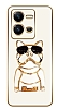 Eiroo Bulldog vivo V25 Standl Kamera Korumal Beyaz Silikon Klf