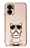 Eiroo Bulldog Xiaomi Redmi 10 5G Standl Pembe Silikon Klf