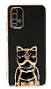 Eiroo Bulldog Xiaomi Redmi 9T Standl Siyah Silikon Klf