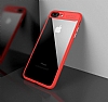Eiroo Cam Hybrid iPhone 7 Plus / 8 Plus Kamera Korumal Krmz Kenarl Rubber Klf - Resim: 3