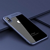 Eiroo Cam Hybrid iPhone X / XS Kamera Korumal Lacivert Kenarl Rubber Klf - Resim 4