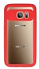 Eiroo Cam Hybrid Samsung Galaxy S7 Kamera Korumalı Kırmızı Kenarlı Rubber Kılıf