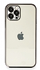 Eiroo Camera Protect iPhone 11 Pro Max Kamera Korumal Siyah Silikon Klf