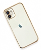 Eiroo Camera Protect iPhone 11 Pro Max Kamera Korumal Gold Silikon Klf - Resim 2
