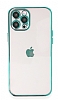 Eiroo Camera Protect iPhone 11 Pro Max Kamera Korumal Yeil Silikon Klf