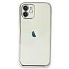 Eiroo Camera Protect iPhone 12 6.1 in Kamera Korumal Silver Silikon Klf