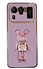 Eiroo Candy Bear Xiaomi Mi 11 Ultra Standl Mor Silikon Klf