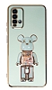 Eiroo Candy Bear Xiaomi Poco M3 Standl Yeil Silikon Klf