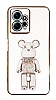 Eiroo Candy Bear Xiaomi Redmi Note 12 4G Standl Beyaz Silikon Klf