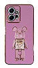 Eiroo Candy Bear Xiaomi Redmi Note 12 4G Standl Mor Silikon Klf
