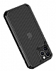 Eiroo Carbon Hybrid iPhone 11 Pro Max Siyah Silikon Klf - Resim 4