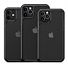Eiroo Carbon Hybrid iPhone 11 Pro Max Siyah Silikon Klf - Resim: 3