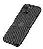 Eiroo Carbon Hybrid iPhone 13 Siyah Silikon Klf - Resim: 7
