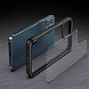 Eiroo Carbon Hybrid iPhone 12 / 12 Pro 6.1 in Mavi Silikon Klf - Resim: 5