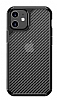 Eiroo Carbon Hybrid iPhone 12 / 12 Pro 6.1 in Siyah Silikon Klf - Resim: 1