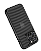 Eiroo Carbon Hybrid iPhone 13 Pro Siyah Silikon Klf - Resim 6