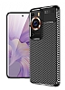 Eiroo Carbon Shield Huawei P60 Pro Ultra Koruma Siyah Klf - Resim 1