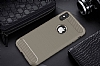 Eiroo Carbon Shield iPhone X / XS Ultra Koruma Dark Silver Klf - Resim: 1