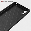 Eiroo Carbon Shield Sony Xperia XA1 Plus Ultra Koruma Lacivert Klf - Resim 2
