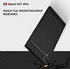 Eiroo Carbon Shield Sony Xperia XA1 Plus Ultra Koruma Lacivert Klf - Resim 1