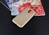 Eiroo Carbon Thin Motorola Moto G4 / G4 Plus Ultra nce Gold Silikon Klf - Resim: 3