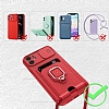 Eiroo Card Magnet iPhone 11 Kartlkl Yeil Silikon Klf - Resim 4