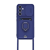 Eiroo Card Magnet Samsung Galaxy A14 4G Kartlkl Lacivert Silikon Klf - Resim: 1