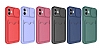 Eiroo Card-X iPhone 12 Mini 5.4 in Kamera Korumal Lacivert Silikon Klf - Resim: 2