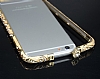 Eiroo Ceramic iPhone 6 Plus / 6S Plus Tal Metal Bumper ereve Gold Klf - Resim 1