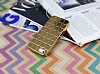 Eiroo Checker iPhone SE / 5 / 5S Metalik Gold Silikon Klf - Resim: 2