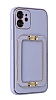 Eiroo Chic Stand iPhone 13 Pro Deri Mor Rubber Klf - Resim 3
