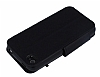 Eiroo Clasps iPhone 4 / 4S Standl Pencereli Siyah Deri Klf - Resim 3