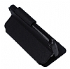 Eiroo Clasps iPhone SE / 5 / 5S Standl Pencereli Siyah Deri Klf - Resim 1
