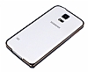 COTEetCI Samsung i9600 Galaxy S5 Metal Round Bumper Dark Silver Klf - Resim 2