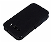Eiroo Clasps Samsung i8550 Galaxy Win Standl Pencereli Siyah Deri Klf - Resim 3