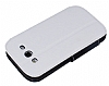 Eiroo Clasps Samsung Galaxy Grand Standl Pencereli Beyaz Deri Klf - Resim: 3