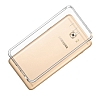 Eiroo Clear Hybrid Samsung Galaxy C7 Pro Silikon Kenarl effaf Rubber Klf - Resim 1