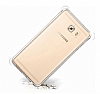 Eiroo Clear Hybrid Samsung Galaxy C7 Pro Silikon Kenarl effaf Rubber Klf - Resim: 2