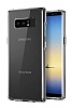 Eiroo Clear Hybrid Samsung Galaxy Note 8 Silikon Kenarl effaf Rubber Klf
