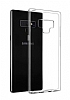 Eiroo Clear Hybrid Samsung Galaxy Note 9 Silikon Kenarl effaf Rubber Klf