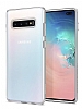 Eiroo Clear Hybrid Samsung Galaxy S10 Silikon Kenarl effaf Rubber Klf