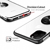 Eiroo Clear Ring iPhone 11 Siyah Kenarl Silikon Klf - Resim: 3